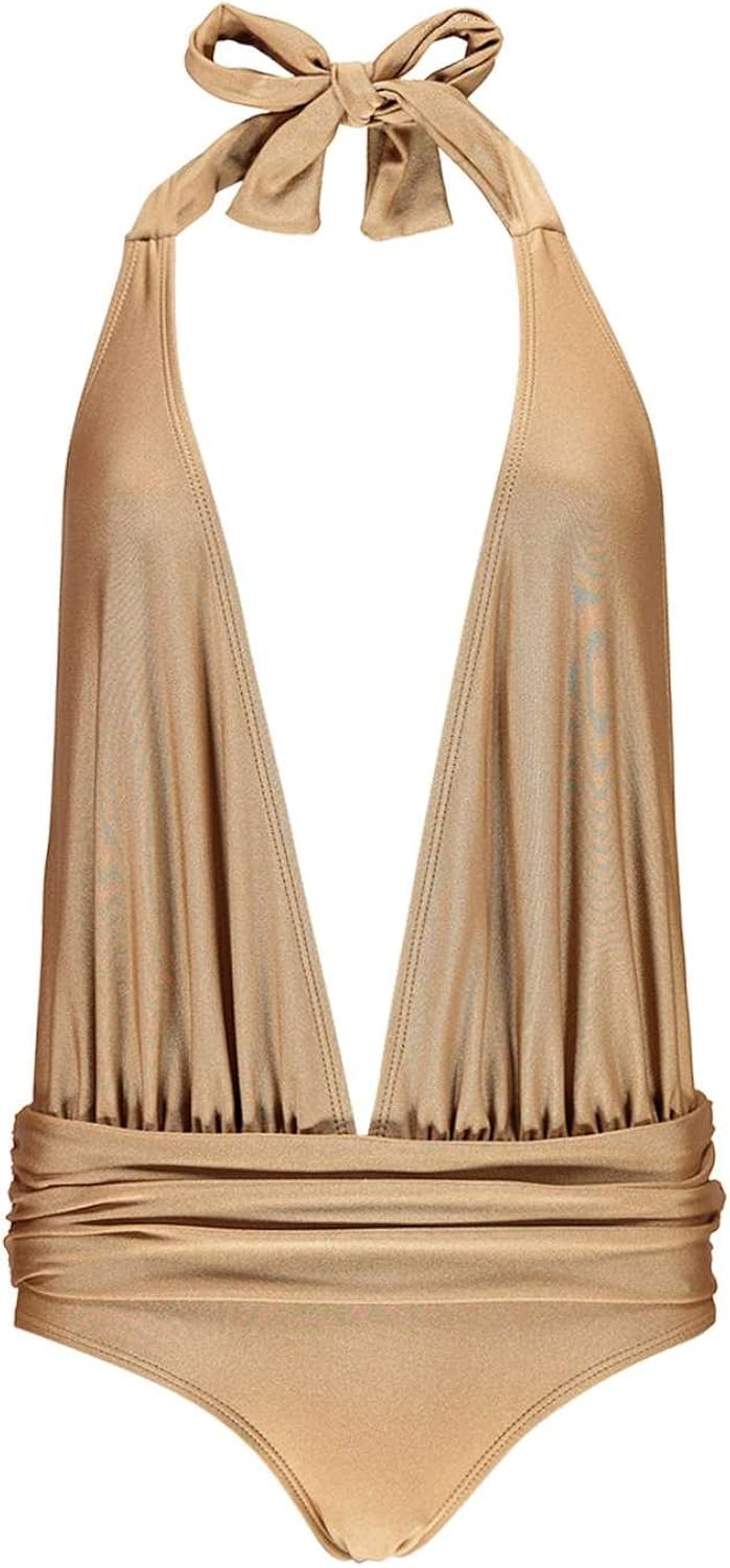 Women's Bali Glamour Plunge Swimsuit (10) at Amazon Women’s Clothing store