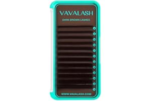 VAVALASH Colored Lash Extensions Dark Brown Eyelash Extensions 0.03 0.05 0.07 Volume Lash Extension 8-15mm Mixed Lashes C D Curl Premium color Lashes Extension(Dark Brown-0.07-D-8-15mm)