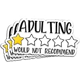 (3Pcs) Adulting Would Not Recommend Sticker Funny Quote Sarcastic Decals Waterproof Vinyl Sticker for Books Laptops Phone Water Bottles Tumbler Cup Kindle 3 Inch