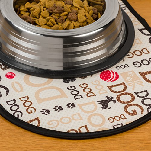 S&T Microfiber Pet Bowl Mat - Extra Large 12.5" x 21"