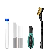 YOOPAI 3D Printer Nozzle Cleaning Kit, 3D Printer Cleaning Kit with Soft Rubber Handle, 0.4mm Nozzle Cleaning Needles and Copper Wire Brush, 3D Printer Tools Kit for 1.75mm Nozzles