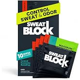 SweatBlock Maximum Clinical Strength Antiperspirant Wipes, Original 10 Ct | Stop Excessive Underarm Sweat with Up to 7 Days Protection Per Wipe, Hyperhidrosis Aid, Dermatologist Tested