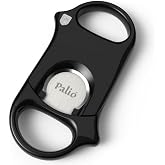 Pali&oacute; Composite Double Guillotine Cigar Cutter, Jet Black - Cigar Snipper with Hardened Surgical Stainless Steel Blades Cuts Up to 60 Ring Gauge Cigars | Premium Cigar Accessory for Aficionados