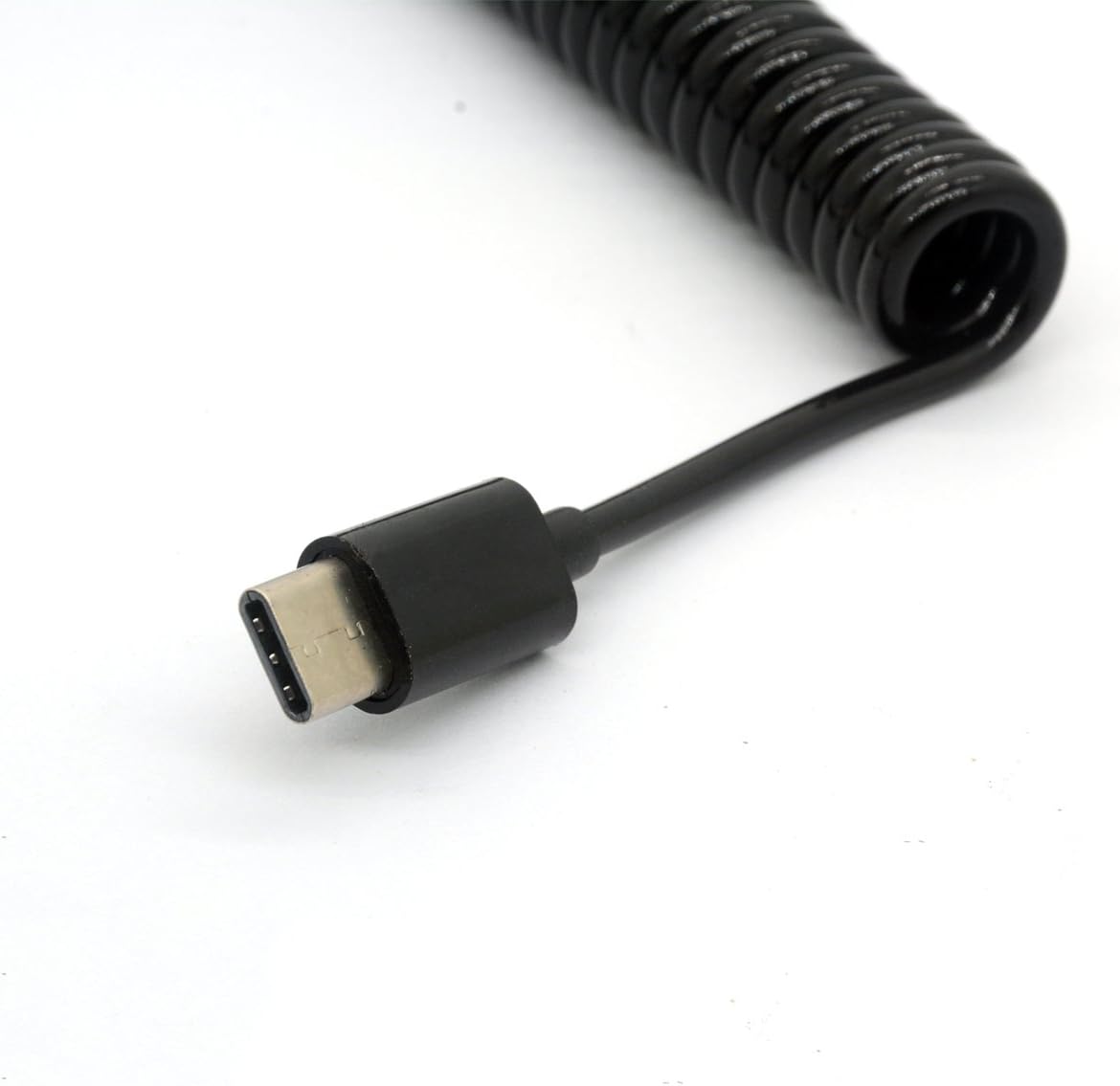 HTGuoji USB Type C Cable Coiled Spring Spiral Type-C Male to USB 2.0 A Male Extension Cord Data Sync Charger Lead for Nexus Macbook Google Chromebook Nokia N1 Tablet PC/Letv Smart Phone (3 Meter) - Image 5
