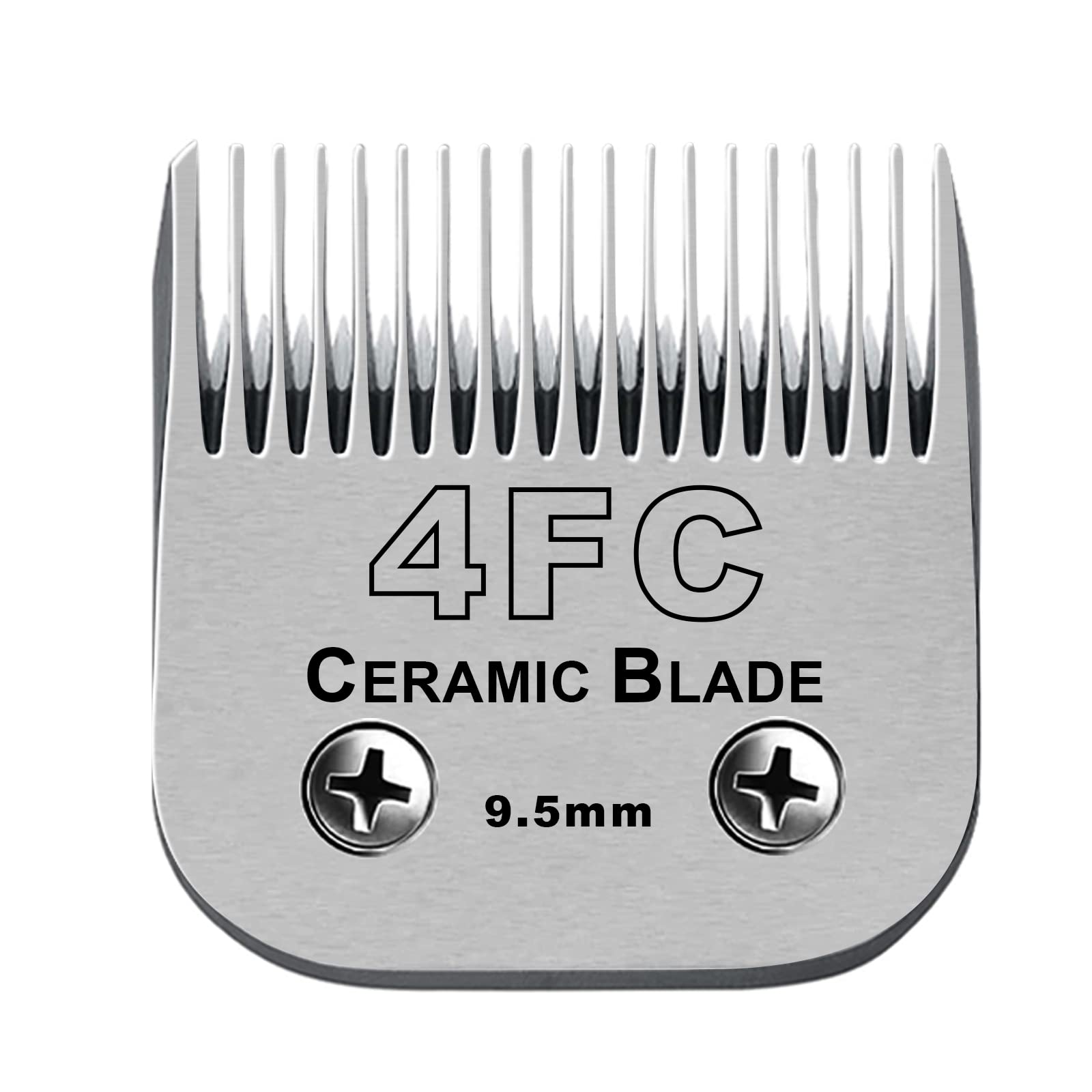 Detachable Pet Dog Grooming Clipper Ceramic Blades,Compatible with Andis Size 4FC Cut Length 3/8"(9.5mm),Most Oster A5,Wahl KM10 Series Clippers