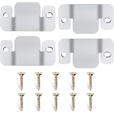 DEEPDREAM 4 Pcs Sectional Couch Connectors Metal Couch Clips Sofa Connector Interlocking Furniture Connector with 10 Pcs Screws