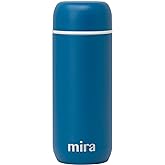 MIRA 7 oz Slim Insulated Flask for Hot and Cold Drinks - Leak-Proof Stainless Steel Water Bottle - Perfect Compact Size - Denim