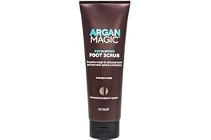 Argan Magic Exfoliating Foot Scrub for Rough & Calloused Feet and Heels - Smooths and Softens Dry Feet | Removes Dead Skin | With Argan Oil & Pumice | Paraben Free (8 oz)