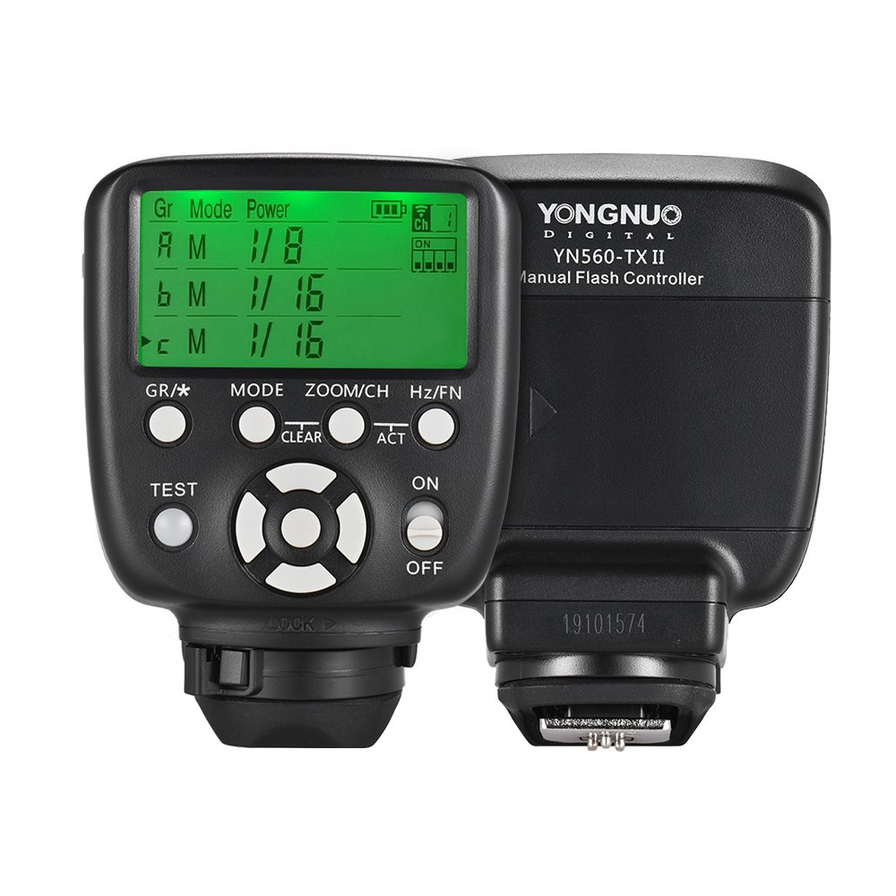 YONGNUO YN560-TX II Manual LCD Transmitter Remote Control Flash Trigger Compatible with Canon DSLR Camera to YN560III/yn560iv/yn660/yn968 N/yn860li Receiver Speedlite RF-602/RF603/RF603 II