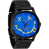 NIXON x Nirvana Smiley Sentry Wobble A1417- Mens Japanese Quartz Watch | (42mm Face, 23mm-20mm Stainless Steel Band)