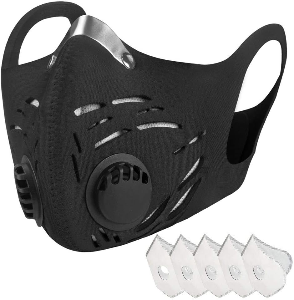 AntPower Dustproof Mask Air Pollution Pollen Allergy Woodworking Stonemason Mouth Mask Breathing Protection Reusable Half Face Mask with Filters