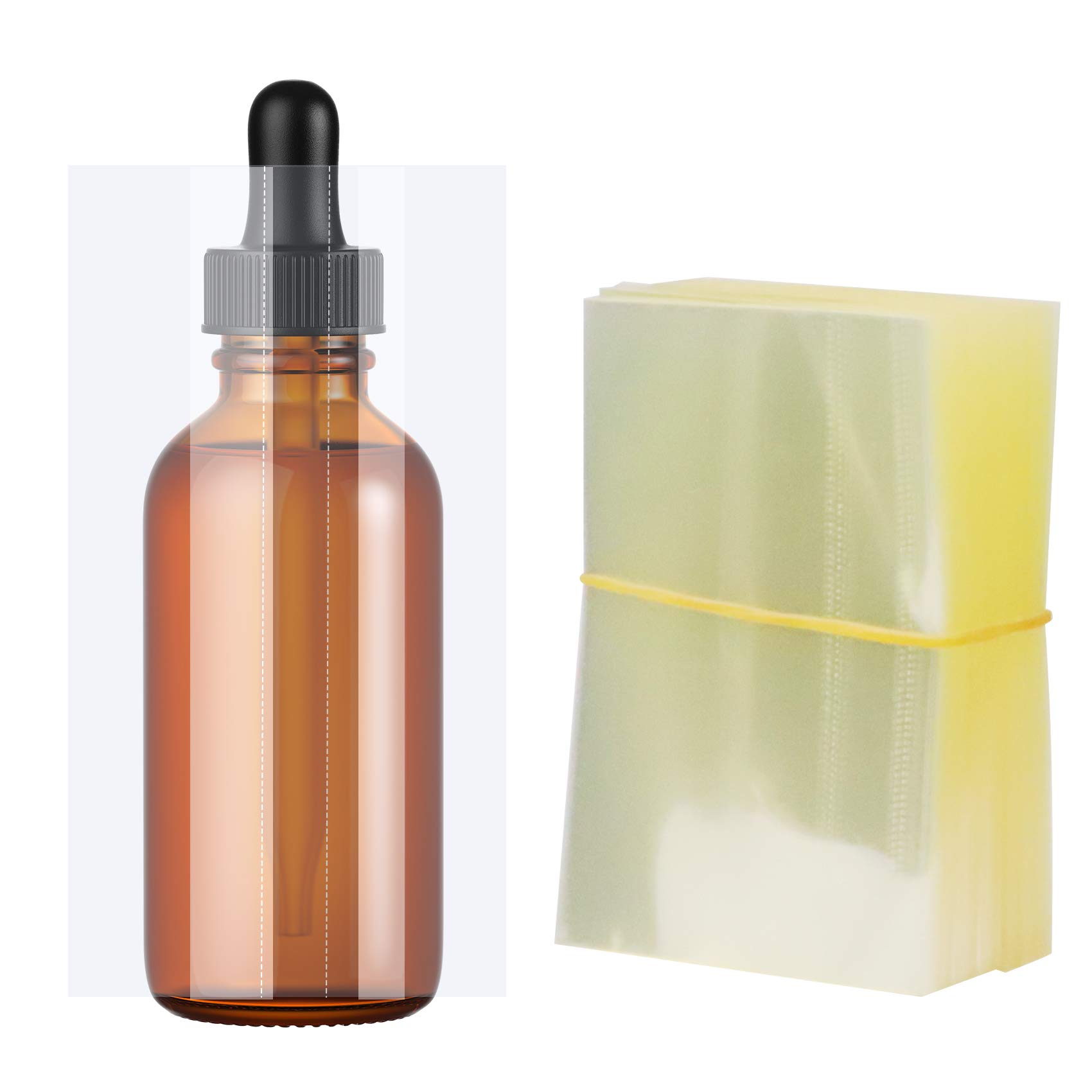 Morepack Shrink Bands for 50ml Bottles,200 Pieces