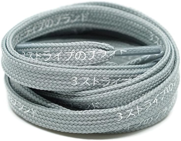 black japanese katakana shoelaces