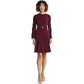 Maggy London Womens Top Stitch Pleated Midi Dress