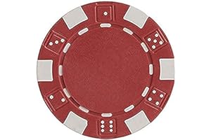 DA VINCI 50 Clay Composite Dice Striped 11.5 Gram Poker Chips, Choose from 11 Colors