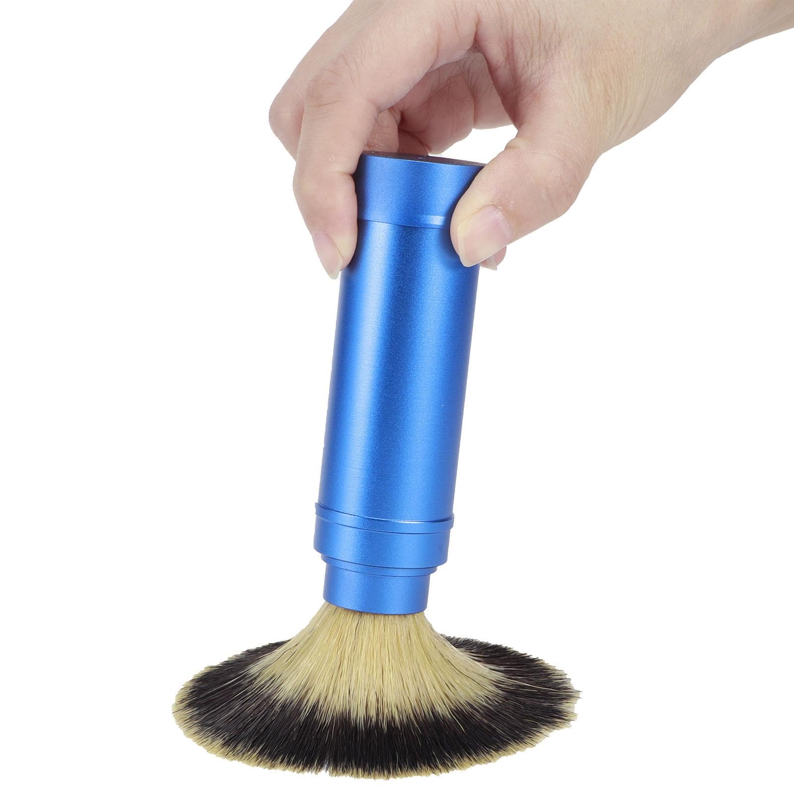Shaving Brush, Men Portable Beard Brush Wet Shaving Handmade Badger Hair Shave Brush Travel Facial Cleaning Foaming Shaving Brush Grooming Tool