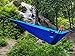 FLASH SALE! Chill Gorilla Pro Double Camping Hammock With Tree Straps. Blue. 4.7 Sq Ft Bigger Than Eno. Lightweight Weather Resistant RipStop Nylon. Perfect for Travel Hiking. Supports 661 lbs.
