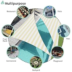 SunnyRoyal 8'x18'x20' Heavy Duty Sun Shade Sail