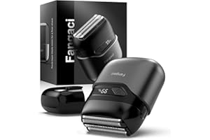 FANGACI Electric Foil Shaver for Men, Compact Waterproof Rechargeable Razor with 3 Floating Blades, IPX7 Wet/Dry Use, USB Type-C Charging, Portable Travel Electric Shaver