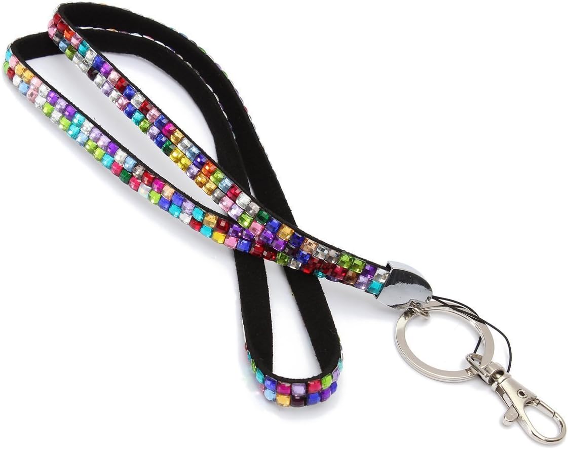 Vaorwne Acollador de Correa Arco Iris Brillante Diamante de Imitacion