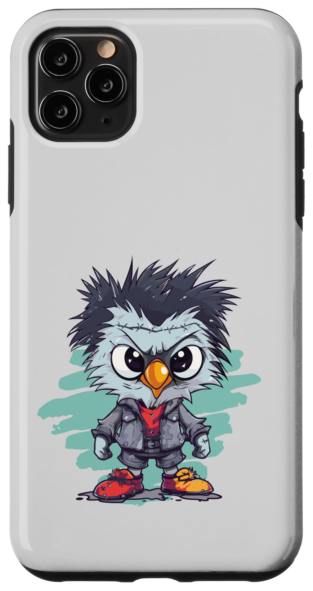 iPhone 11 Pro Max Cartoon Chicken Dressed Like Frankenstein Monster Case