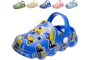 Fadezar Kids Clogs Boys Girls Toddler Dinosaur Slip on Slide Garden Shoes Cartoon Beach Pool Kids Clog Sandals Slippers Water Clogs