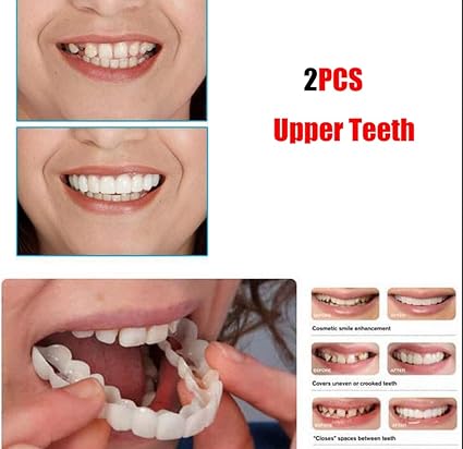 2 Teile/Satz (Oberzähne Prothese) Reusable Adult Snap auf Perfektes Lächeln Whitening Prothese Fit Flex Kosmetische Zähne Kom