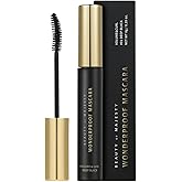 BOM COSMETICS Wonderproof Mascara Volume & Curl #01 Deep Black 0.28 oz salon-like curling power for lifted voluminous lashes, eyelash extension care, long lasting smudge and waterproof formula