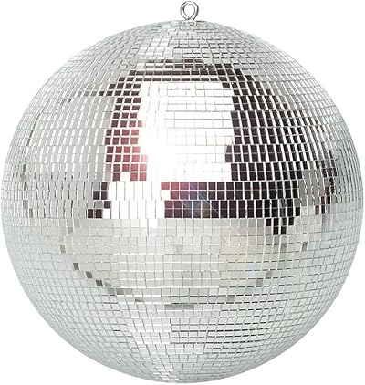 FX Lab 12-Inch Silver Mirror Ball Disco Ball DJ Party Light Reflective Sphere