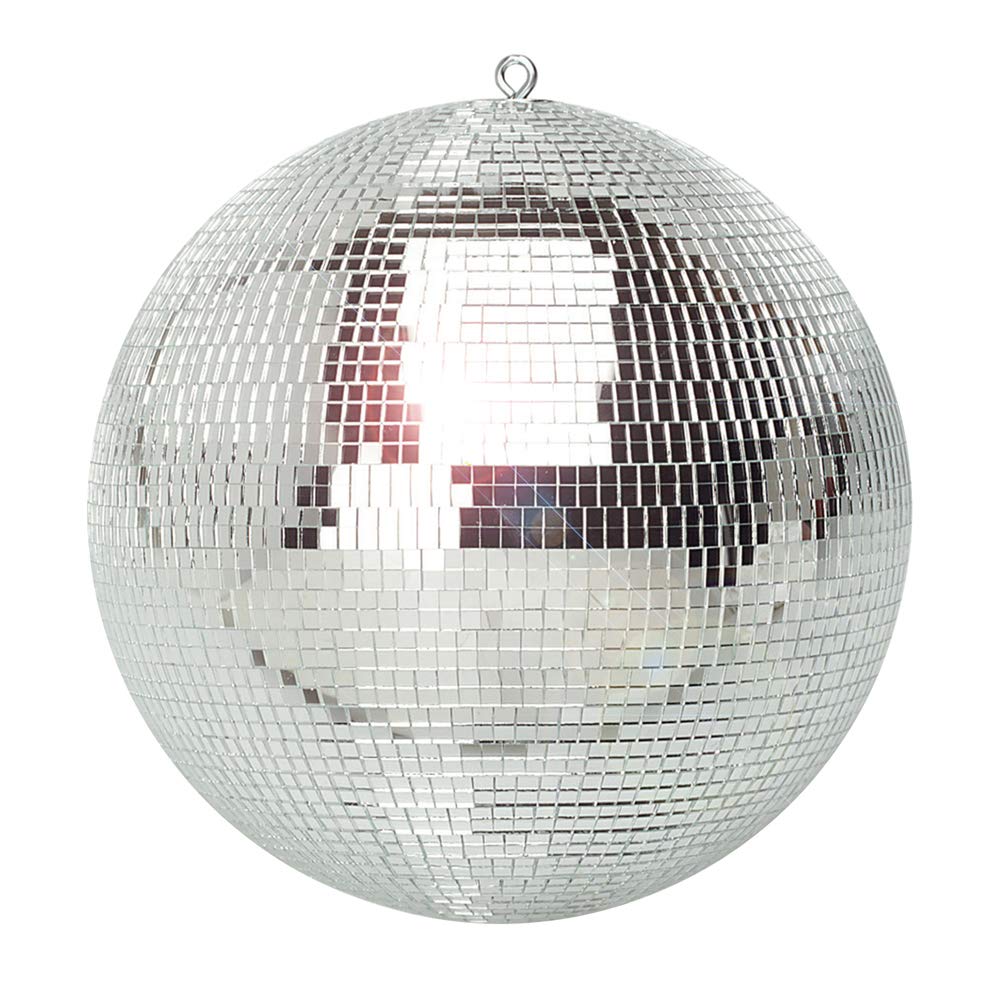 FX Lab 12-Inch Silver Disco Ball, Durable Mirror Glitter Sphere with Premium Reflective Shards, Ideal for DJs, Party Venues, Dance Floors, Sparkling Visual Effect Lighting Decor