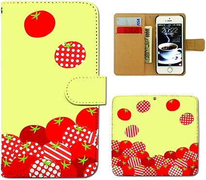 Amazon Co Jp Htc J Butterfly Htv31 ケース 手帳型 食べ物 フード 手帳ケース スマホケース カバー Tomato トマト ドット 水玉 柄 E 家電 カメラ