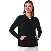 Coolibar Women's Casual Zip-Up Hoodie - UPF 50+ Sun Protection - Seaside