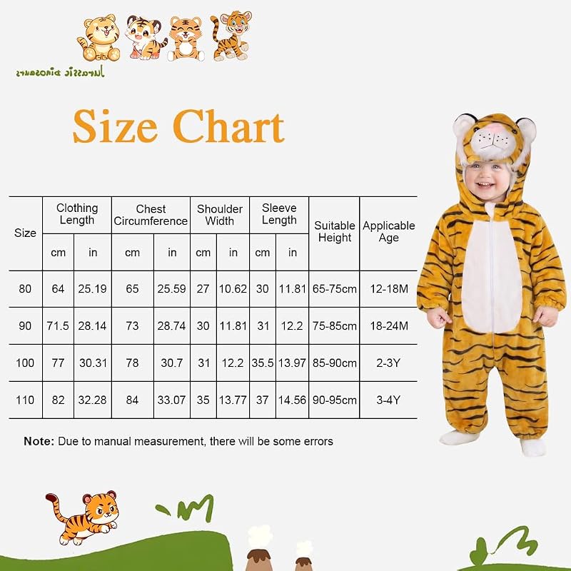 Combinaison Bébé, Unisexe Hiver Bébé Grenouillères Animal, Tigre-80 — photo 2 sur 7