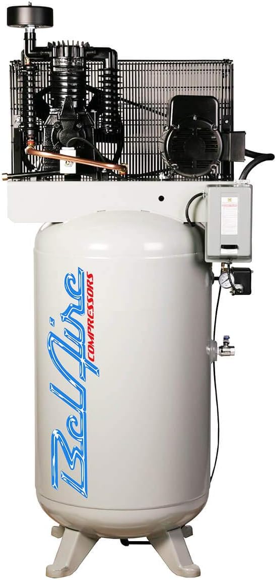 Bel Aire 7.5 Hp Air Compressor 338VLE Vertical 80 Gal Home