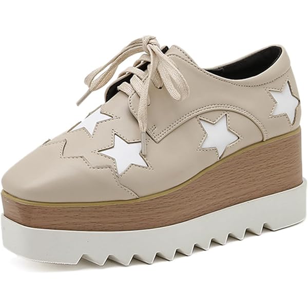Amazon.com | Women's Platform Oxfords Square Toe Shoes with