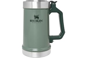 Stanley Classic Bottle Opener Beer Stein 24 oz | Flip Up Lid and Heavy Duty Handle with Built in Bottle Opener | Insulated St