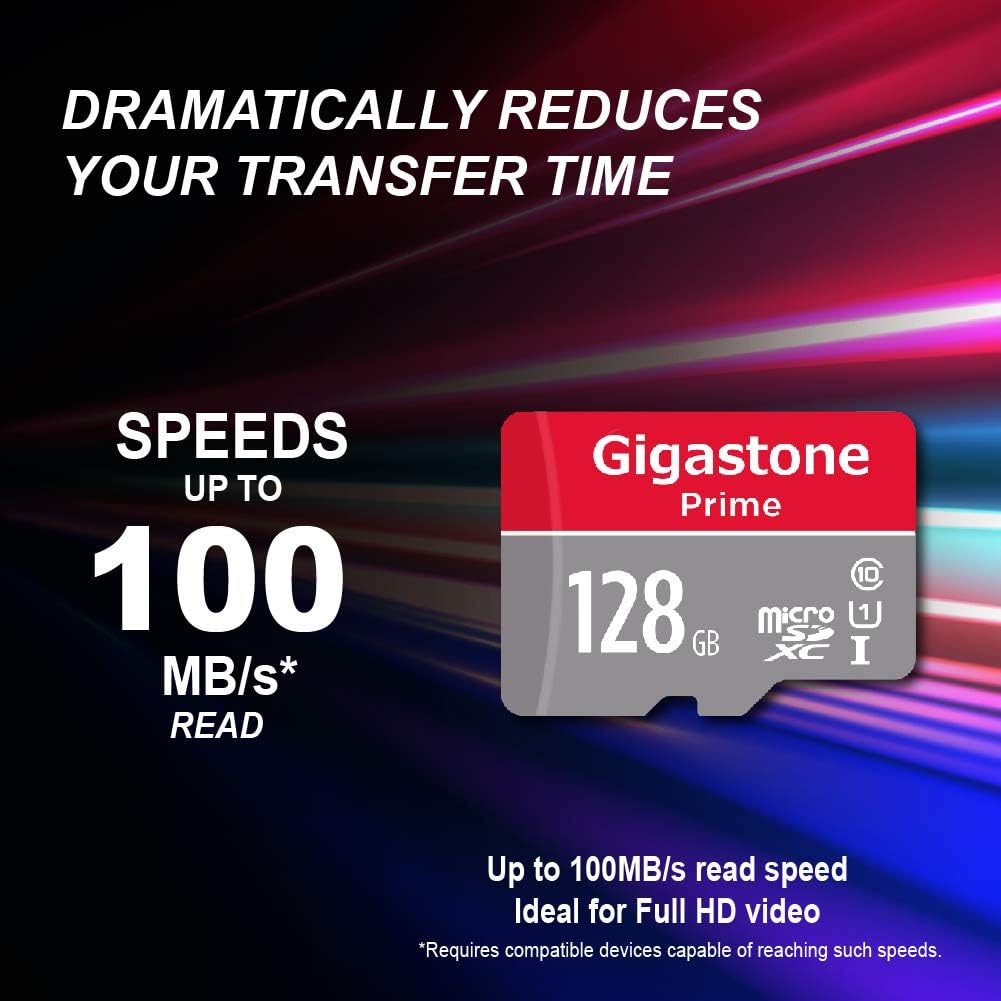 Gigastone 128GB Memory Card (2 Pack) Gaming Plus Series, Play Speed Up to 100MB/s - Image 5