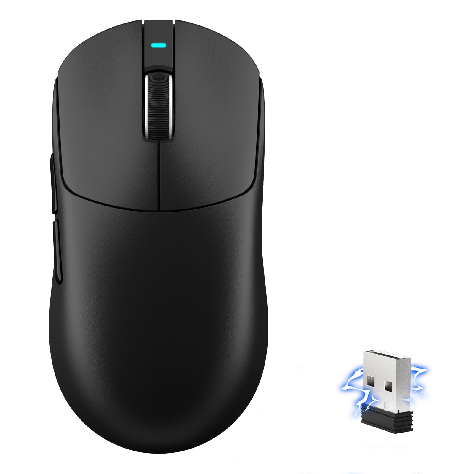 MAMBASNAKE×Attack Shark X8 Plus Wireless Gaming Mouse,Tri-Mode Connection,40000 DPI Ultra Lightweight,PAW3395PRO Sensor,150h Battery Life,5 programmable Buttons for Windows/Mac/Linux/XP-Black