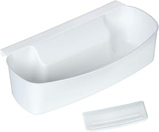 Wenko Auffangschale für Küchenabfälle, Abfallbehälter für Bio-Abfall in der Küche, zum Einhängen, Kunststoff, 32,4 x 17,3 x 9,2 cm, weiß