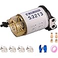 S3213 Marine Fuel Water Separator Complete Kit 3/8 Inch NPT Port for Marine Outboard Motor Mercury Replaces# 35-60494-1, S3213, 18-17928, 35-809097 Motor Boat Fuel Filter Kit 10 Micron B32013 18-7922