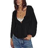 Women Mesh Sheer Shirt Poncho Tops Long Sleeve Ruffle Hem See Through Casual Chiffon Blouse Y2k Going Out Tops