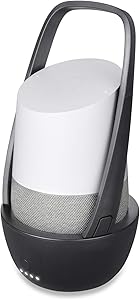 Wasserstein Rechargeable Battery Base Compatible with Google Home - 10000mAh Portable Charger (Black)