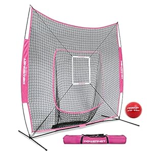 PowerNet DLX 7×7 Baseball Softball Hitting Net + Weighted Heavy Ball + Strike Zone Bundle |Training Set | Practice…