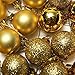 24pcs Christmas Balls Ornament Shatterproof Pendants for Holiday Xmas Garden Decorations (Gold)