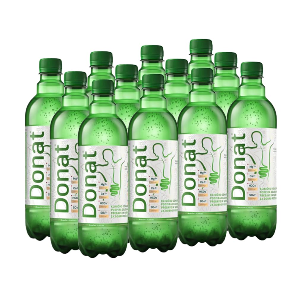 Natural Magnesium Water - 500mg Magnesium in 500ml ''Donat Mg'' Bulk Pack 12x0,5L - The Ultimate Natural Energy Boost