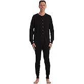 #followme Men's Solid Thermal Henley Adult Onesie