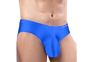 ZONBAILON Mens Sexy Bulge Enhancing Briefs Underwear Low Rise Ice Silk Big Ball Pouch Underpants M L XL 2XL 3XL Pack