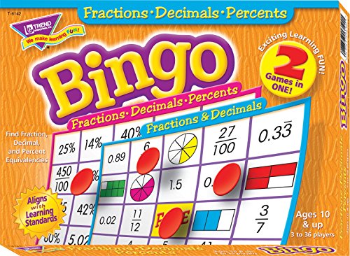 Fractions, Decimals, & Percents Bingo Game