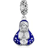 Daixiya Virgin Mary Charms 925 Sterling Silver Virgin Mary Goddess Charms for Bracelet Necklace Religious Jewelry Gifts for Women