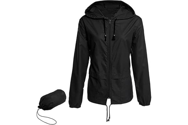 Zando 2026 Rain Jacket Women Lightweight Windbreaker Jacket Waterproof Raincoat for Women Packable Womens Jacket Spring
